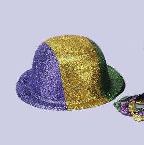 Adult Mardi Gras Glitter Party Derby Hat Costume NEW  