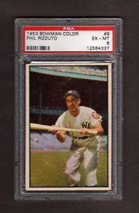 1953 Bowman Color #9 NY Yankees HOF Phil Rizzuto PSA 6  