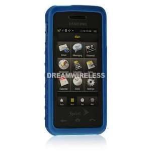 Dark Blue Gel Silicone Skin Case For Samsung Instinct M800 