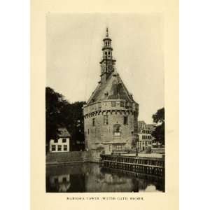 1906 Print Harbor Tower Gate Hoorn Netherlands Holland 
