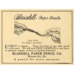  1911 Ad Blaisdell Paper Pencil Company Wayne Junction 