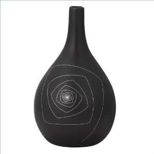  Zuo Blaise Round Vase Medium in Black