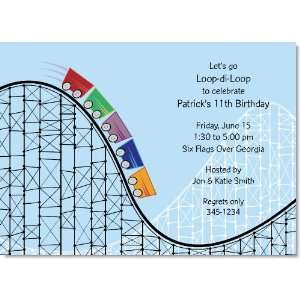  Roller Coaster Party Invitations