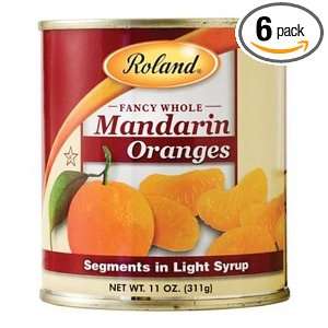 Roland Foods Mandarin Oranges, Whole Segments, 30 Ounce (Pack of 6 