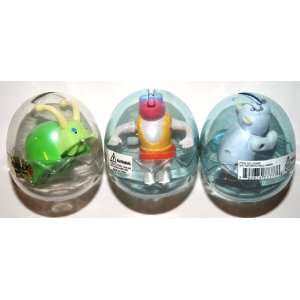 Wind Up Toys, Set of 3 with Plastic Egg Banks, White Bear, Green Snail 