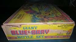 VTG Marx Giant Blue & Gray Battle set play soldiers playset  