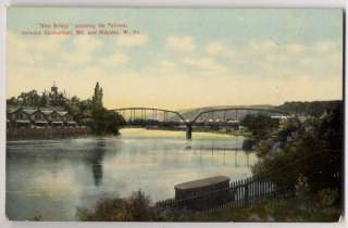 1909 CUMBERLAND MD   RIDGELEY WV old Potomac River Blue Bridge 