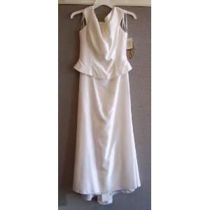  Women Dress Soft Taffeta Beige Outer Top Size 4 (86515 