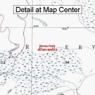   Topographic Quadrangle Map   Rocky Point, Montana (Folded/Waterproof