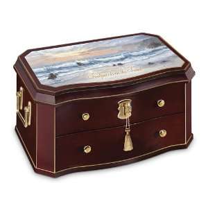   Musical Wooden Jewelry Box by The Bradford Exchange