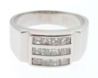 Estate 1/2ct Princess Cut Diamonds 14k White Gold Ring  