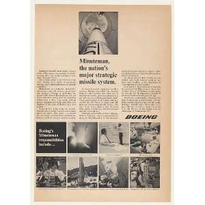  1967 Boeing Minuteman Missile Responsibilities Print Ad 
