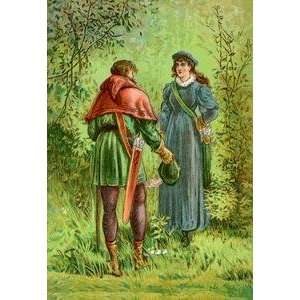  Vintage Art Robin Hood and Maid Marian   11977 2