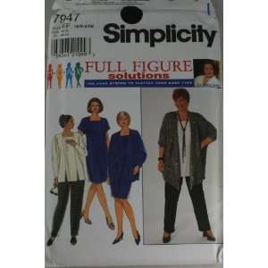  Simplicity 7947 Pattern Womens Dress,Tunic,Jacket,Pant Designer 