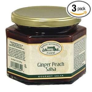 Robert Rothschild Farms Ginger Peach Salsa, 13 Ounce Bottle (Pack of 3 