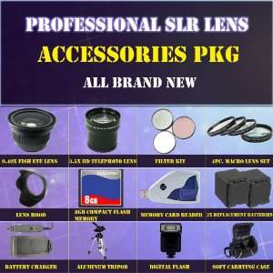  Professional SLR Lens & Accessories Kit with 0.40x Fish 
