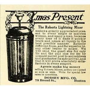 1914 Ad Dorsey Manufacturing 78 Broad St Boston Roberts Lighting Mixer 
