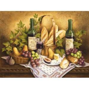  Anna Browne 48W by 36H  French Country Wine II CANVAS 