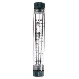 General Purpose Acrylic In Line Flowmeter for Liquids; 1 to 17 GPM, 3 