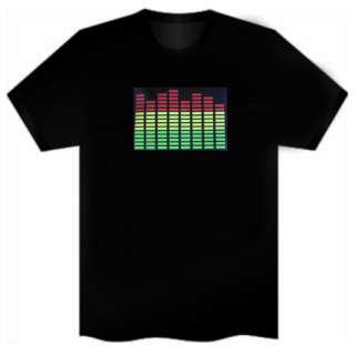 EL Wire Shirt   LED Shirt   light up shirt   Equalizer   3 Sizes 