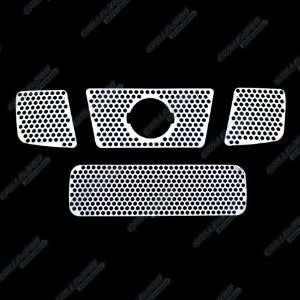 04 07 Nissan Titan/Armada Stainless Steel Punch Grille Grill Combo 