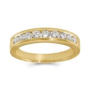  CleverEves Channel Set Diamond Ring in 18k Yellow Gold 