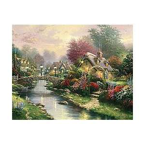 Thomas Kinkade Lamplight Brooke Music Box Village Music On PopScreen