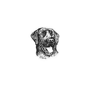  Labrador Retriever Head Rubber Stamp