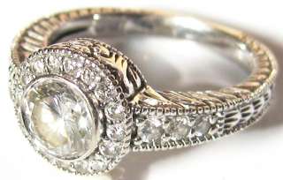   82 ct. Brilliant Round Cut Diamond Wedding Ring Deco / Antique  
