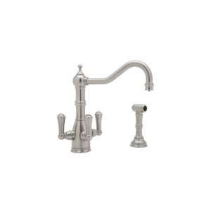  Rohl Triflow 3 Lever Kitchen Faucet with Sidespray U 