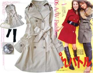 GORGEOUS TRENDY MILITARY TRENCH COAT BEIGE M  