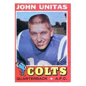  Johnny Unitas Unsigned 1971 Topps Card