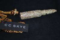 CC SKYE Revolver Pendant Necklace 14kt Sworovski NWT  