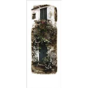  Doorway with Flowers by Jean Onesti Poster Print, 8x20 