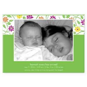 Fragrant Flower Patch Birth Announcement
