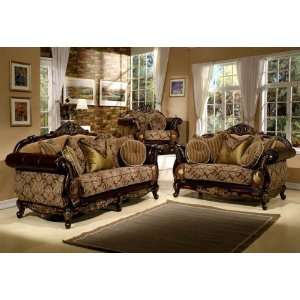  French Style 3pc Luxury High End Sofa, Love Seat Set with 