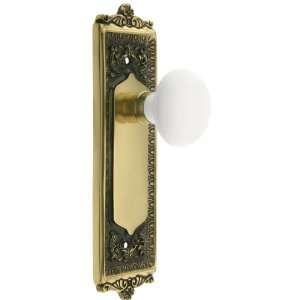   with White Porcelain Door Knobs Double Dummy in Highlighted Antique