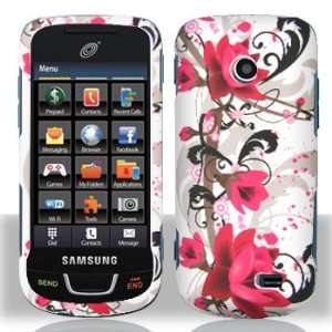  Samsung T528G Red Flower on White Case Cover Protector 