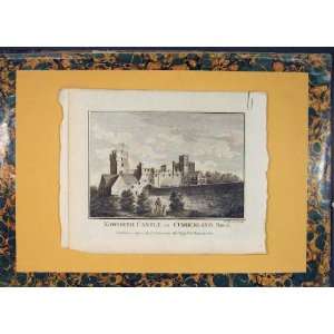   Naworth Castle Cumberland Plate 1 2 England Old Print