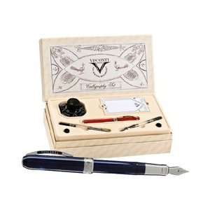  Visconti Rembrandt Blue Calligraphy Pen Set Office 