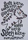 BIG BANG THEORY Soft Kitty T shirt Penny Sheldon Mens Adult Tee S,M,L 