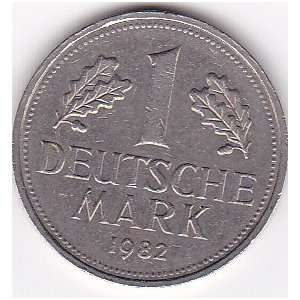  1982 J Germany 1 Mark Coin 