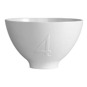  Zak Designs Numbered #4 White Bowl