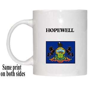  US State Flag   HOPEWELL, Pennsylvania (PA) Mug 