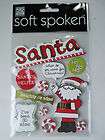 Soft Spoken Holiday Merry Christmas Tree Santa Stickers  