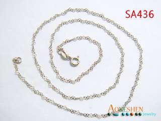 Italy style 925 Sterling silver love HEART Chain Necklace 17inch SA436 