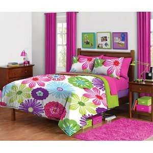  Reversible Floral Comforter Set   Full / Queen