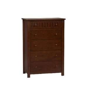 Mission Bay Chest with 5 Drawers in Walnut