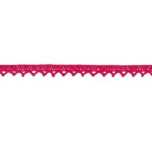 Riley Blake Sew Together 1/4 Crocheted Lace Trim Hot Pink Fabric By 