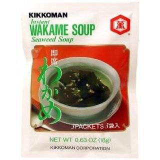 Kikkoman Instant Wakame (Seaweed) Soup (9 Pockets in 3 Packs)